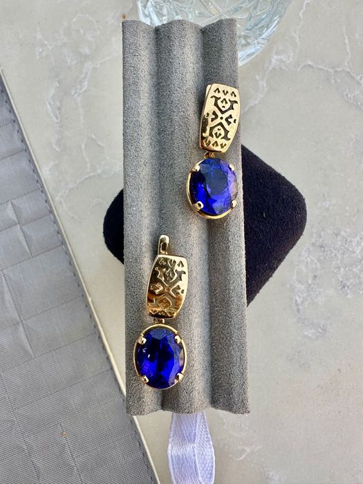 Серьги Танзанит Золото 18К