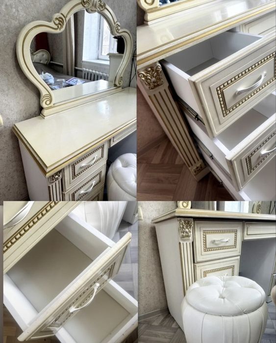 Комод с зеркалой и тумбочка