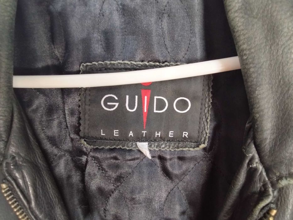 оригинално голямо XL яке шуба от естествена кожа телешки бокс