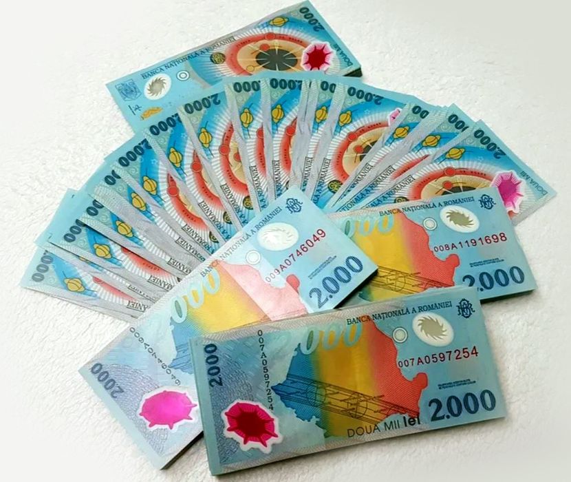 Bancnote 2000 Lei 1999 cu seria 001A