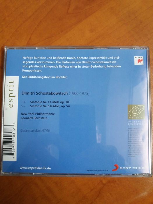D. Shostakovich - simfonia nr. 1, simfonia nr. 6, in stare foarte buna