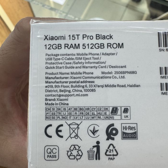 Xiaomi 15T Pro 12/512 состояние новое
