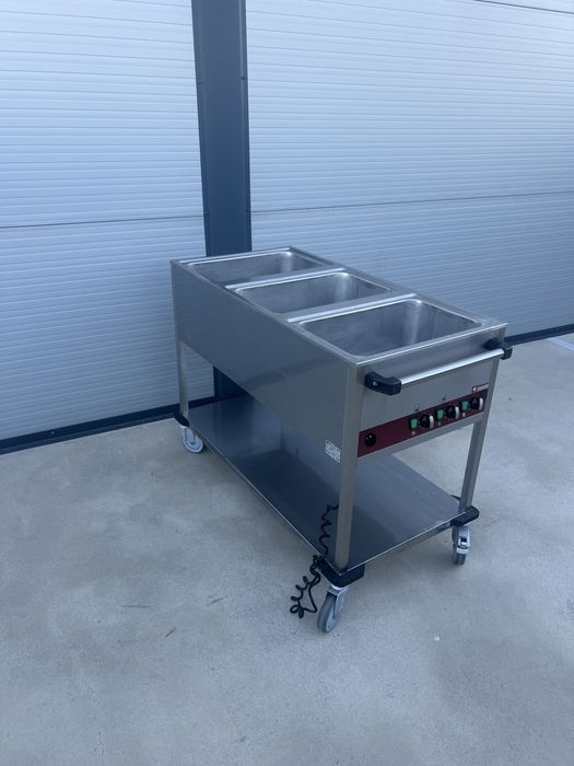 Carucior bain marie - masa calda -  3 GN 1/1 - 230 v - 30% din pret