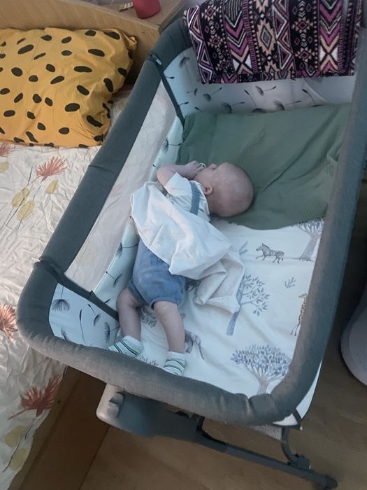 Masa Mappy Smart Turtles 2 in 1 pentru infasat bebelusi cu cadita inclusa + pătuț – super practic, stare foarte buna