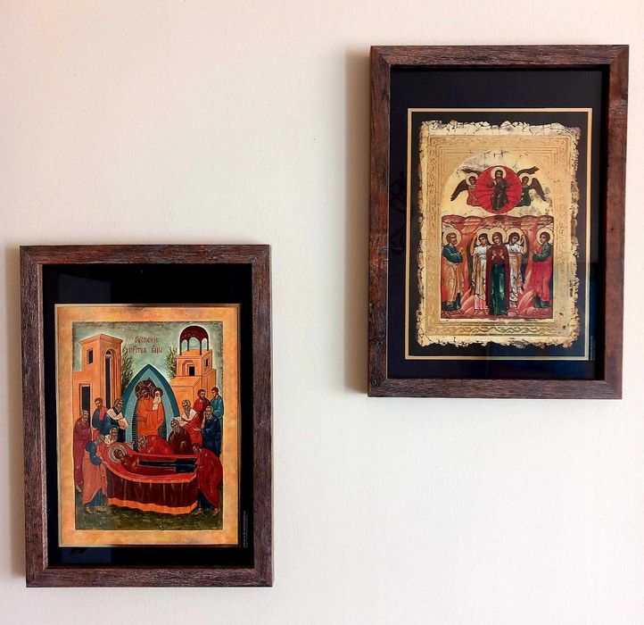 Икона Исус, Богородица, Св Иван Рилски, Св Данаил, Св Злата, Св Атанас