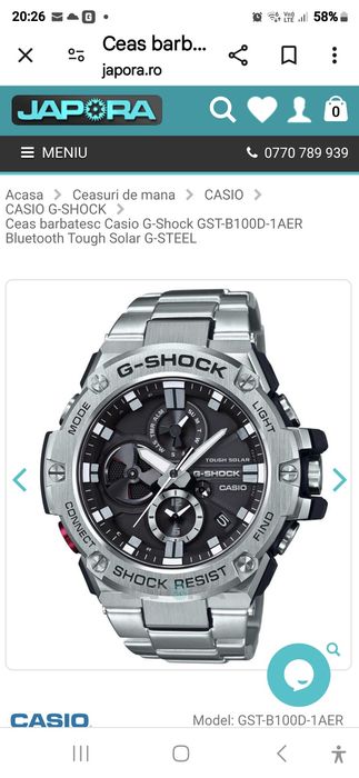 Ceas casio solar G SHOCK
