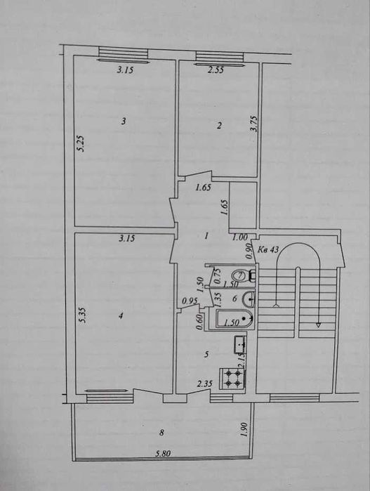 Каракамыш 1\3   Олмазор  3хона сотилади