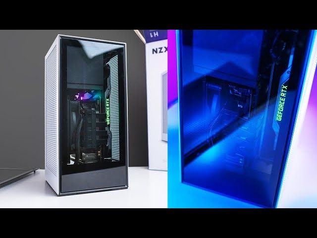 NZXT Mini ITX H1 V2 750W +80 Gold 140mm AIO Cooler si riser
