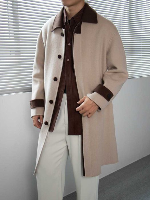 шерстяное пальто из сращенной шерсти