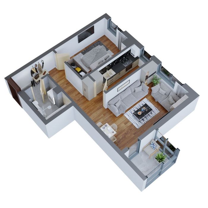 Apartament 2 Camere | TIP 5 | 58mp | Complex Comat Towers