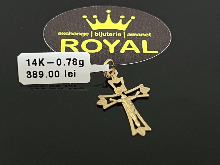 Bijuteria Royal CB : Pandantiv cruce aur 14K 0,78 grame