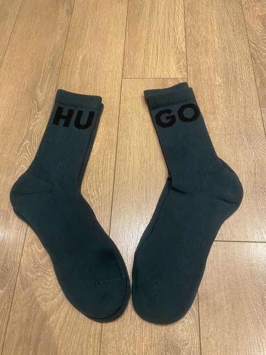 Оригинални ЧОРАПИ HUGO BOSS зелени, 2 чифта в комплект, Размер: 42-45