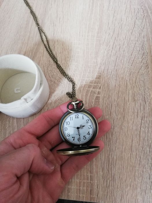 Джобен медальон-часовник с дракон – винтидж стил