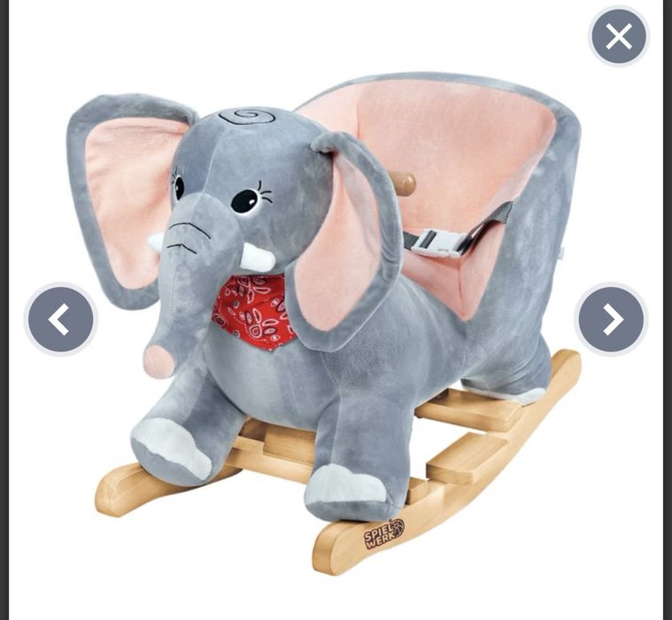 Leagan elefant din plus pentru copii