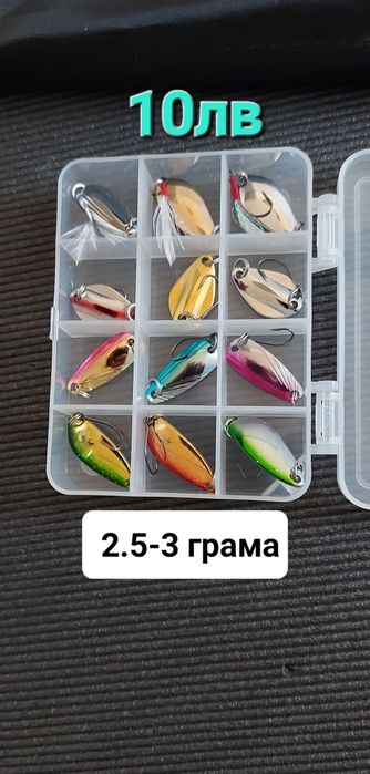 Нови спининг примамки с кутия за риболов блесна блесни воблер воблери
