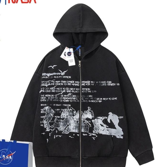 Зип - худи черная