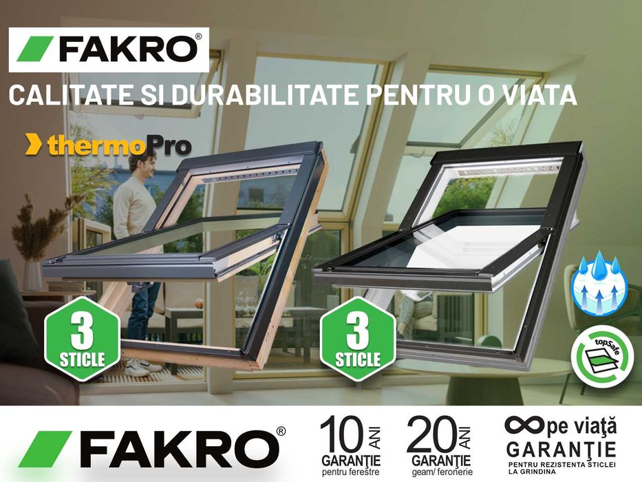 Fereastra mansarda - Deposky, Velux, Roto, Dakea