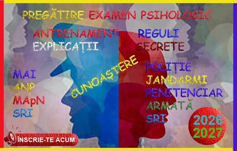 Meditatii admitere examen psihologic MAI, ANP, MApN