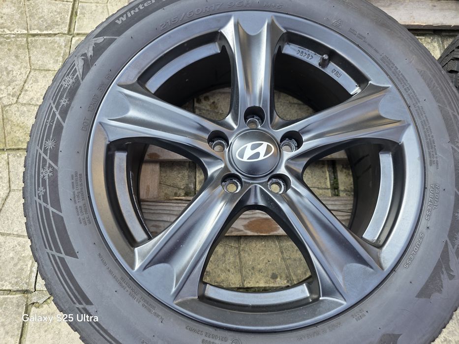 Лети джанти 17ки 5х114.3 Hyundai + зимни гуми 215/60/17 Hankook