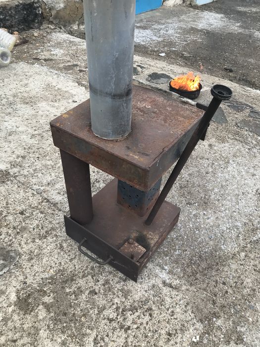 Буржуйка на отработке