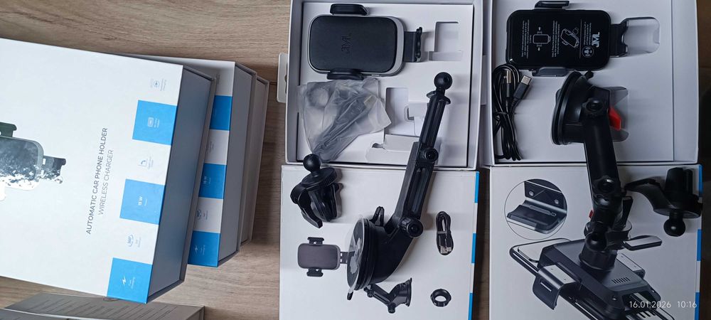 Lot Suporti Auto cu incarcare wireless,grila ventilatie si ventuza 15W