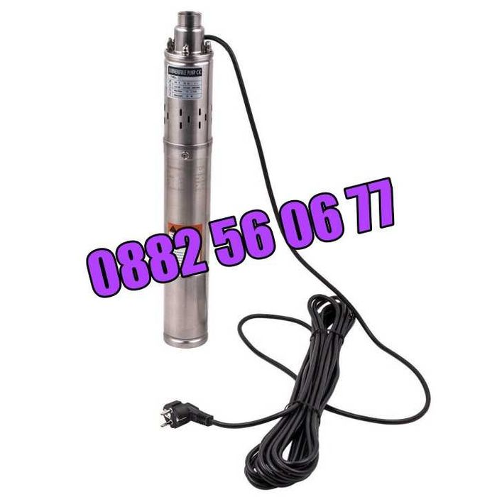 Потопяема сондажна винтова водна помпа 1100W, 3 m3/h, ф 100 и ф 86 мм