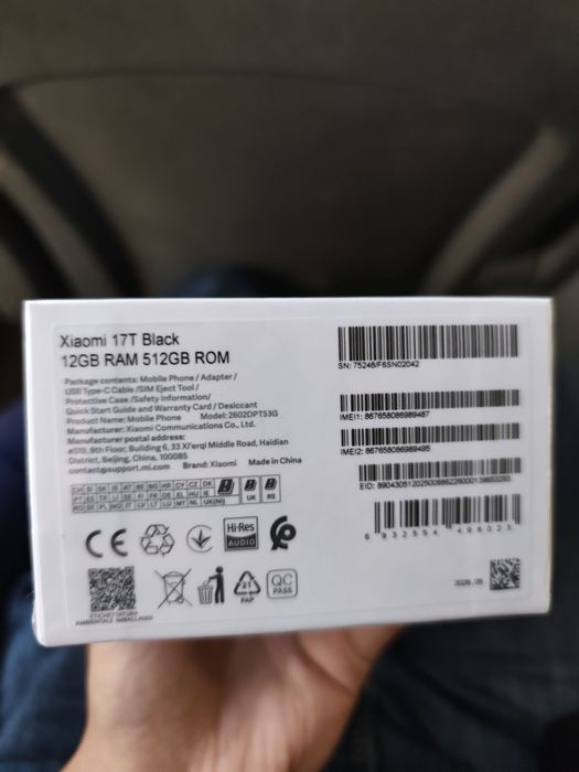 Xiaomi 17T 12/512 Qora