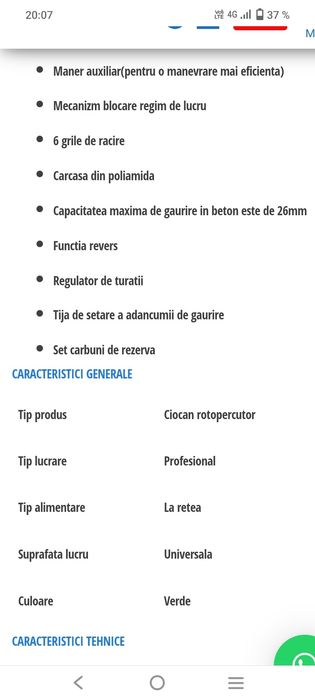 Ciocan rotopercutor și mașină de găurit