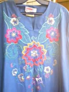 Продавам синя домашна дълга памучна рокля.