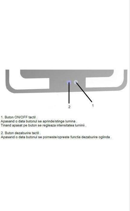Oglinda cu led, diametru 60cm