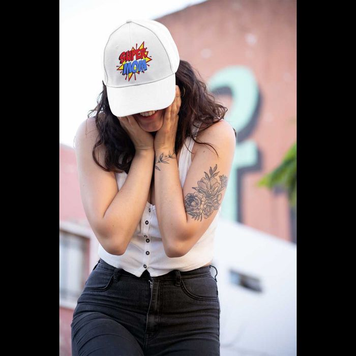 Шапка с козирка Super Mom