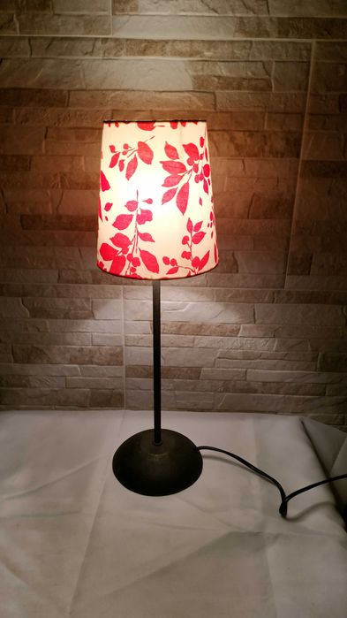 Стара метална нощна лампа - настолна лампа