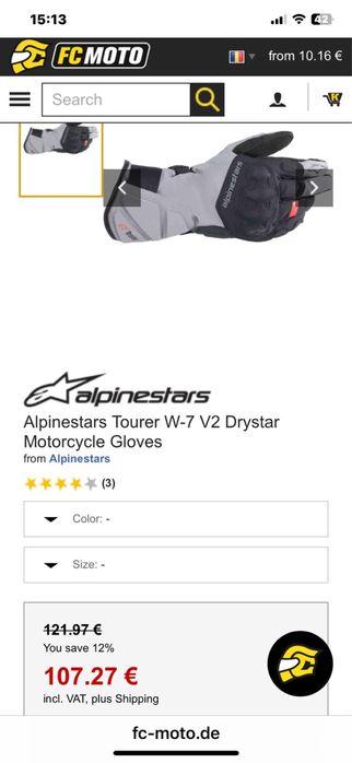 Manusi Alpinestars Drystar Tourer