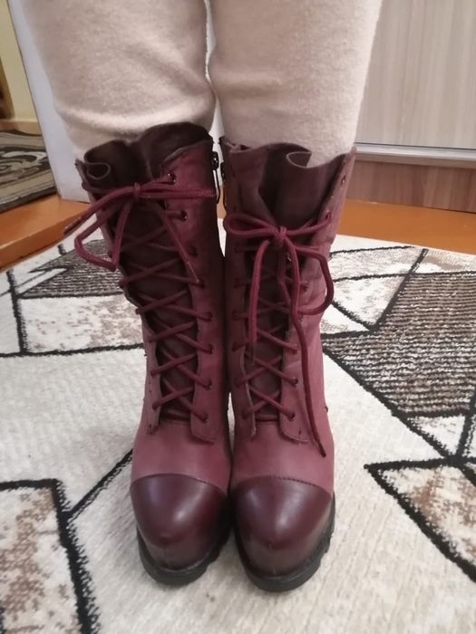 Ботинки кожаные Glossi дешево