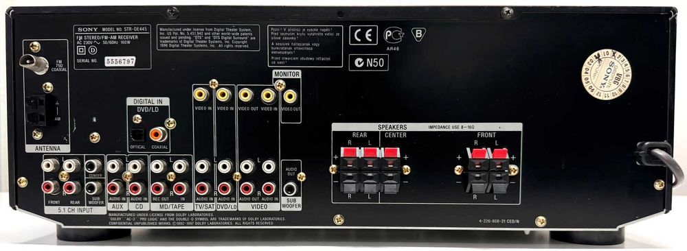 Amplificator Sony STR-DE445 RDS 5.1 Pass-Through Optic receiver