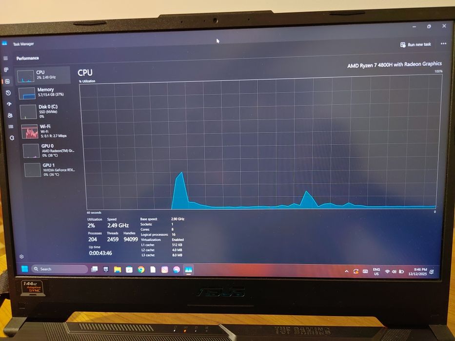 Laptop Asus tuf gaming A 15