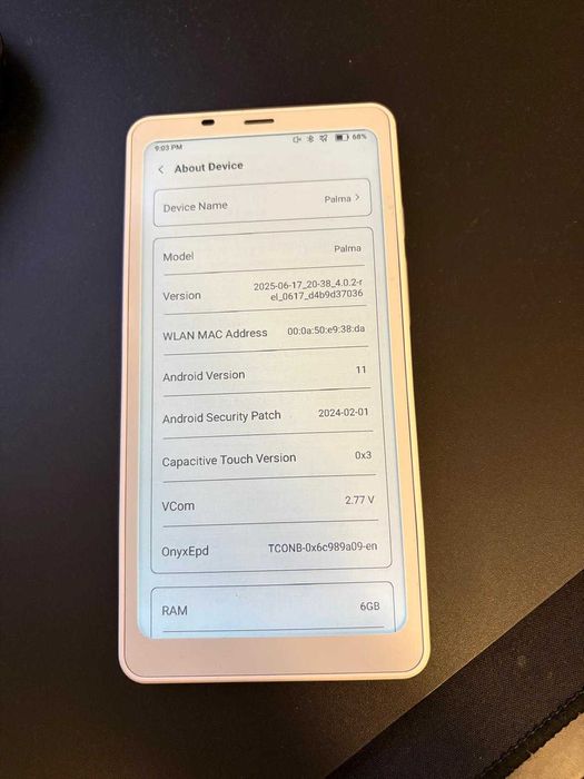 Vand tableta/telefon/ereader Boox Palma