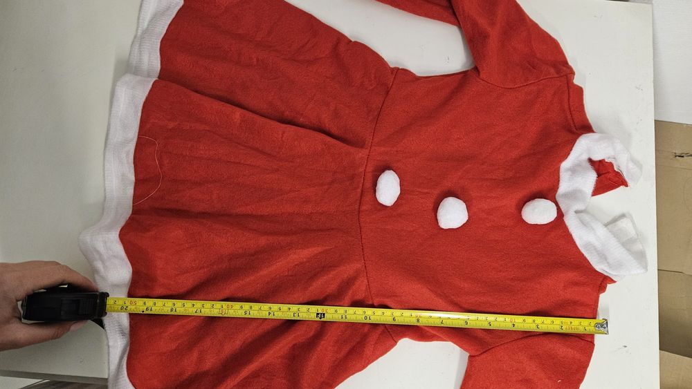 Коледни роклички с шапки, два размера