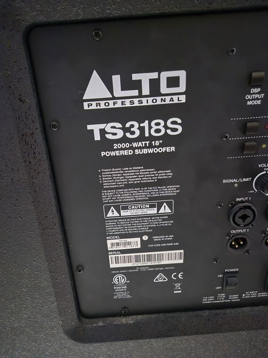 Bass Alto Pro TS18S difuzor activ, sub, 2500 W vârf, 18", 137 dBSPL, 2