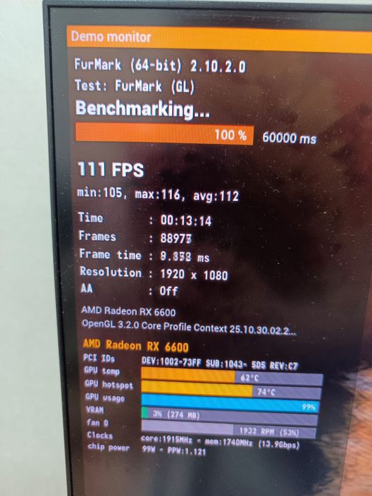Видеокарта от AMD  RX6600 8Gb