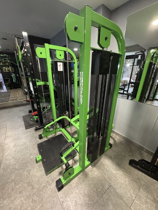 Aparat multifunctional Deadlift / Trapéz / Gambe Atlas Sport (Turn dublu cu scripeți)