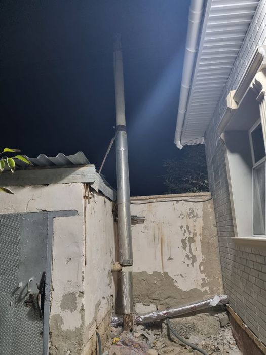 Дымоход котла в сборе