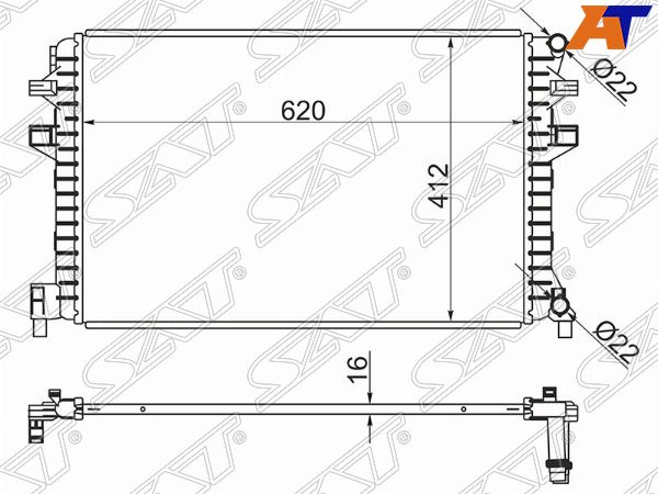 Радиатор Skoda Octavia