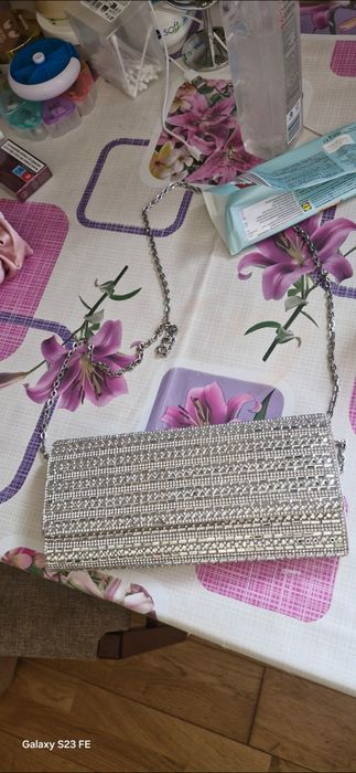 Rochie superba argintie de seara mar 44 46