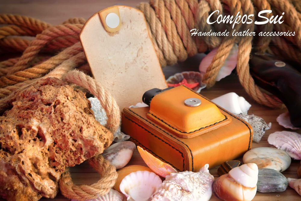 Табакера, Калъф за цигари от естествена кожа, ръчна изработка