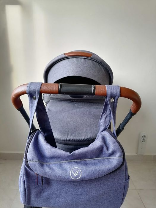 Бебешка количка MUUVO с UV защита 50+, летен и зимен кош + 2 ПОДАРЪКА