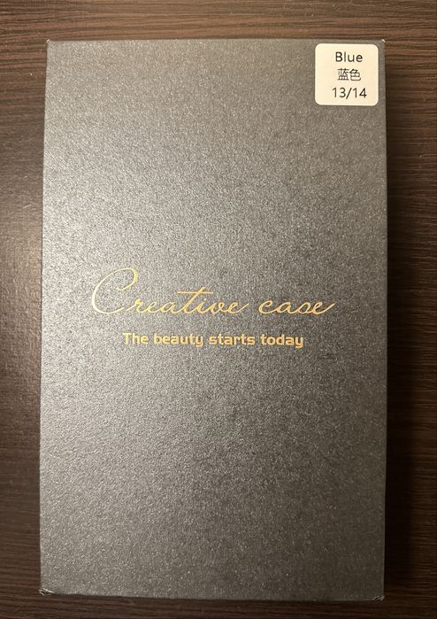 Умный чехол для iphone 13/14 синего цвета с технологией E Ink