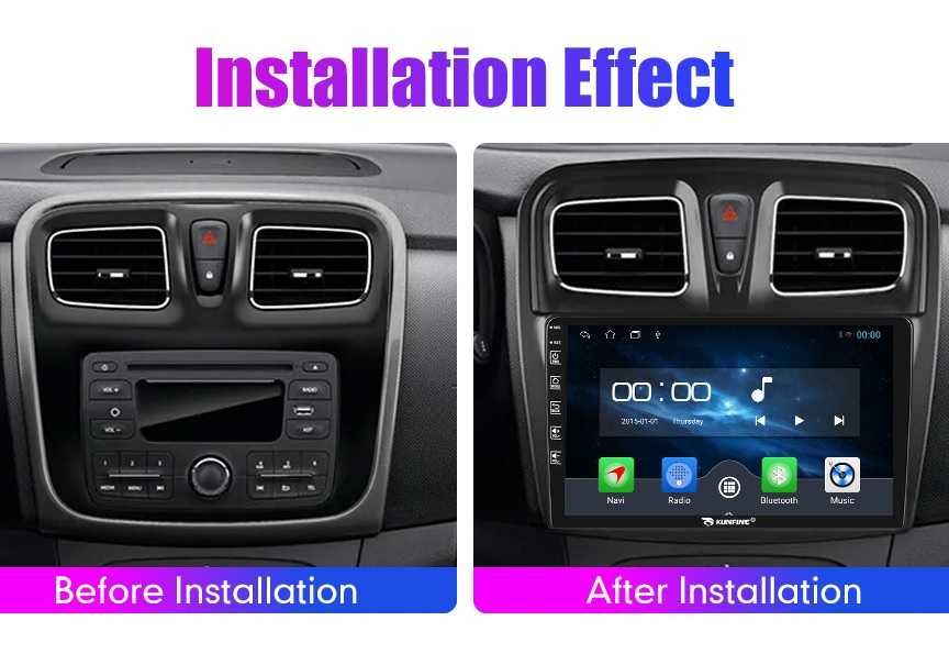 Мултимедия за Dacia Sandero Logan Renault Навигация Android 2DIN ДИН