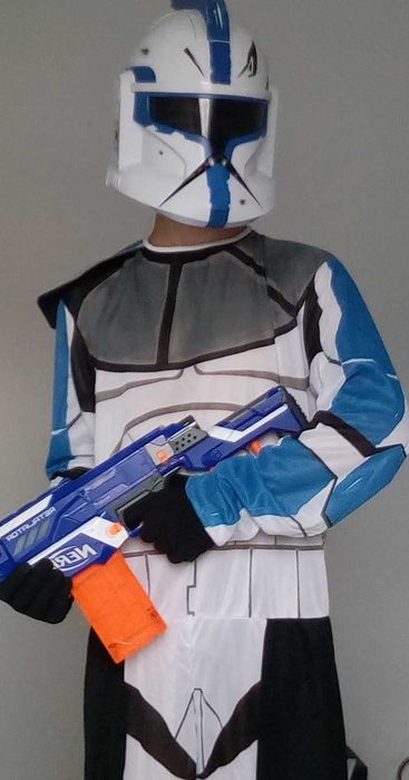 маска с костюм на клонинга капитан Рекс, междузвездни войни Star Wars