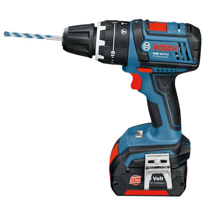 Surubelnita Bosch Professional GSR 18 V-LI 2 acumulatori 4 Ah 1700 RPM